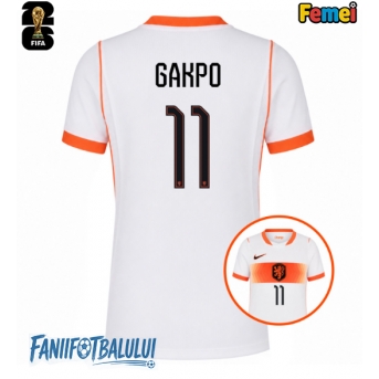 Țările de Jos Cody Gakpo #11 Echipament de Fotbal Replică Mondial 2026 Femei Deplasare